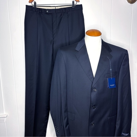 NWT Daniel Cremieux X Loro Piana Navy Wool SUIT - Picture 1 of 12